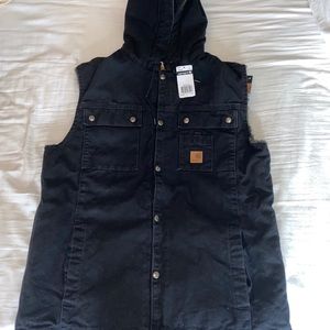 Carhartt Men’s Vest with Sherpa lining button up